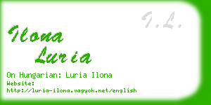 ilona luria business card